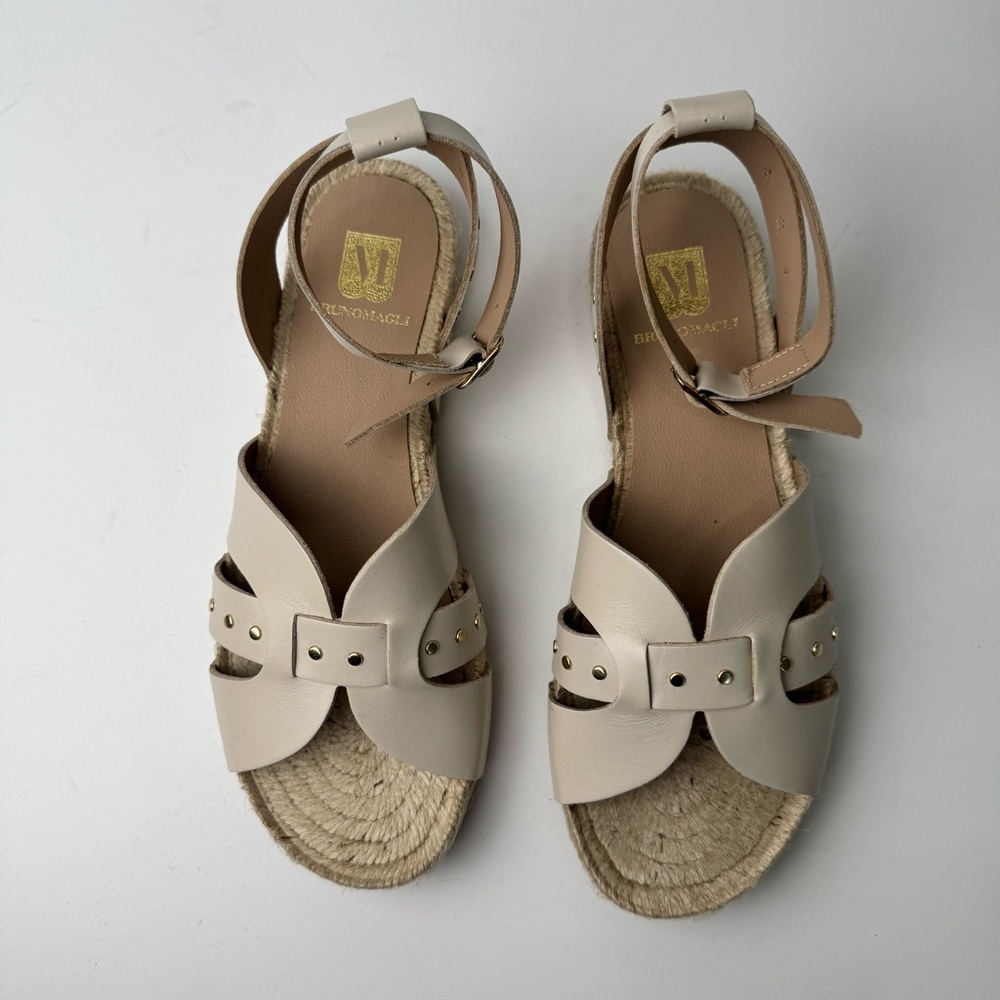 Bruno Magli Cream Espadrille Sandals - Picture 5 of 8